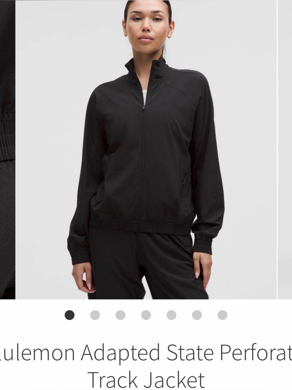Lululemon Jacket Womens 4 Adapted State Perforated Track Activewear Athleisure